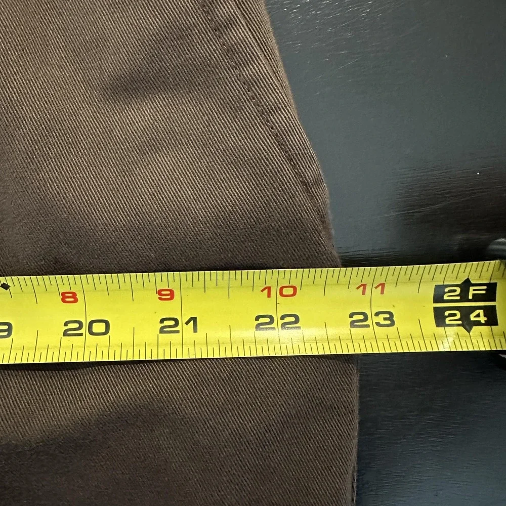 L.L. Bean Pants Womens 18 Regular Brown‎ Straight Fit Chino Twill Flat Front